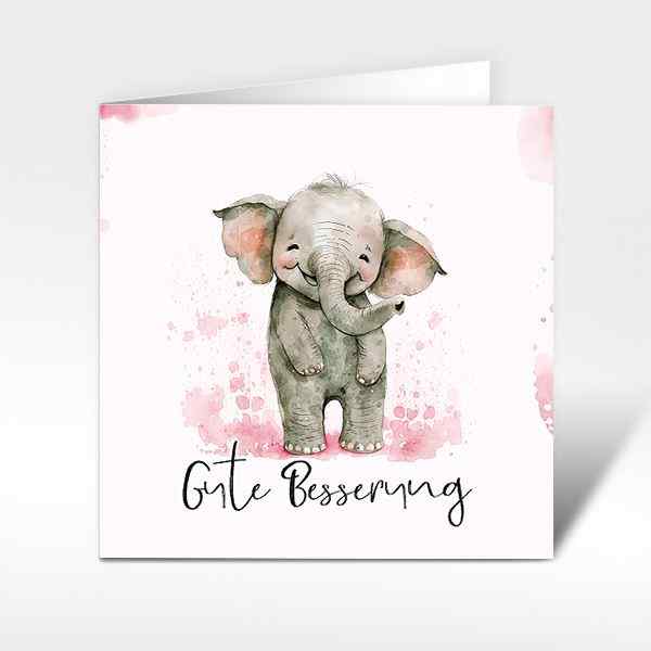 Glückwunschkarten kleiner Elefant 