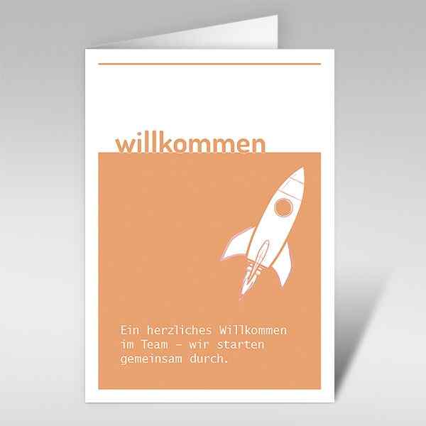 Willkommenskarte "durchstarten"
