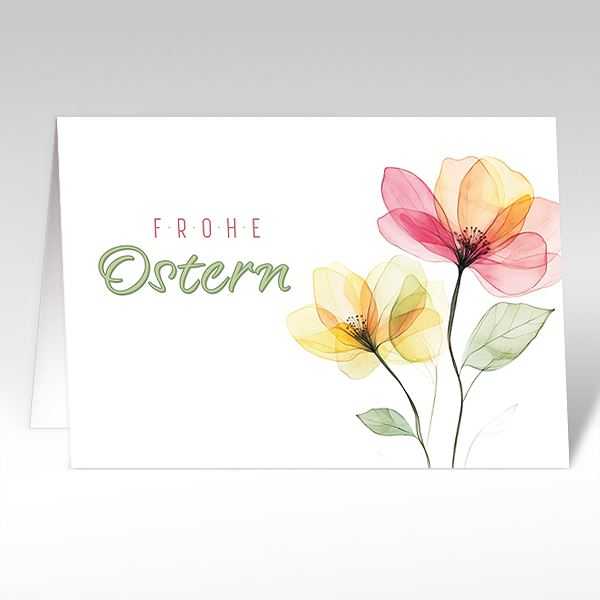 Osterkarten "Frühlingsblumen"