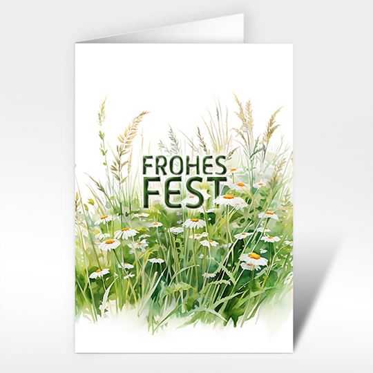 Osterkarten "Blumenwiese Margeriten" & "Frohes Fest"