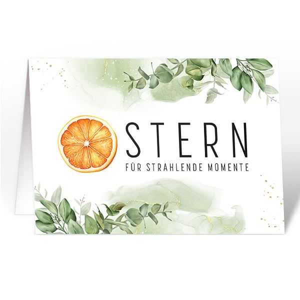 Osterkarten "O-Stern, für strahlende Momente"